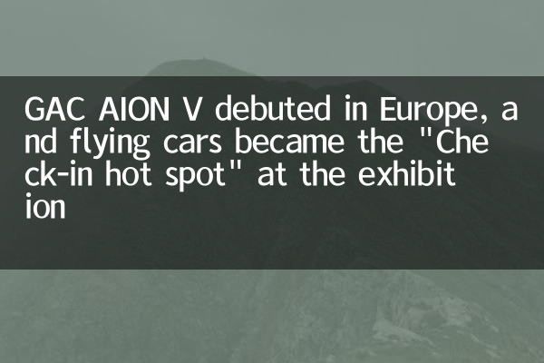 Gac Aion V дебютировал в Европе, а летающие автомобили стали «горячей точкой» на выставке